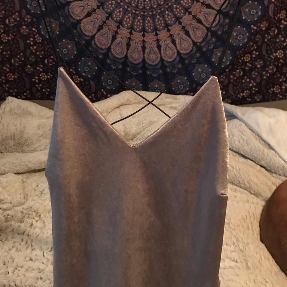 Grey/ green dress